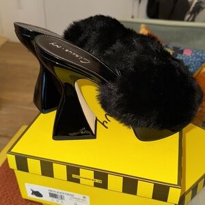 Sam Edelman Patent Leather Fur Heel